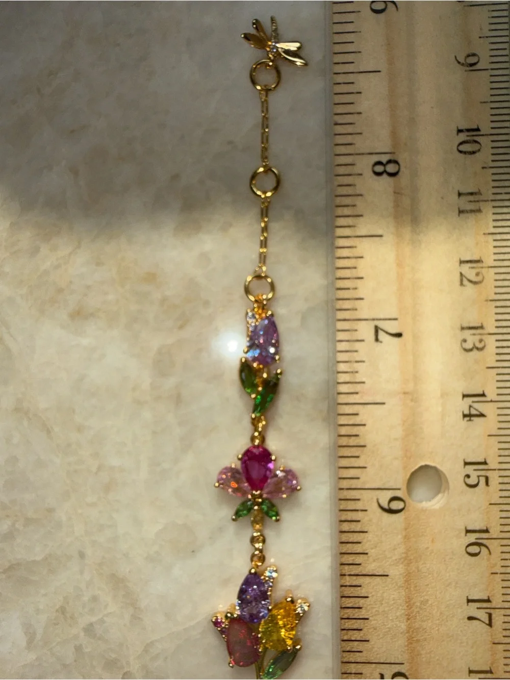 Kate Spade Greenhouse Floral Bracelet Gold Tone Multi
